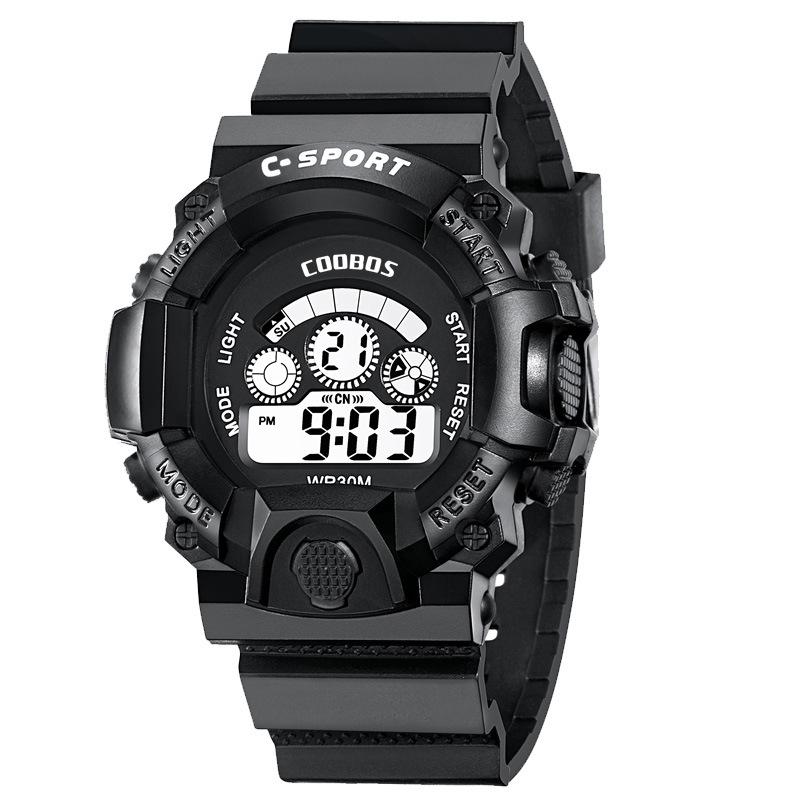 

Wristwatches 2022 Outdoor Sports Colorful Luminous Simple Trend Boys And Girls Waterproof Multi-function Digital Watch, Blue