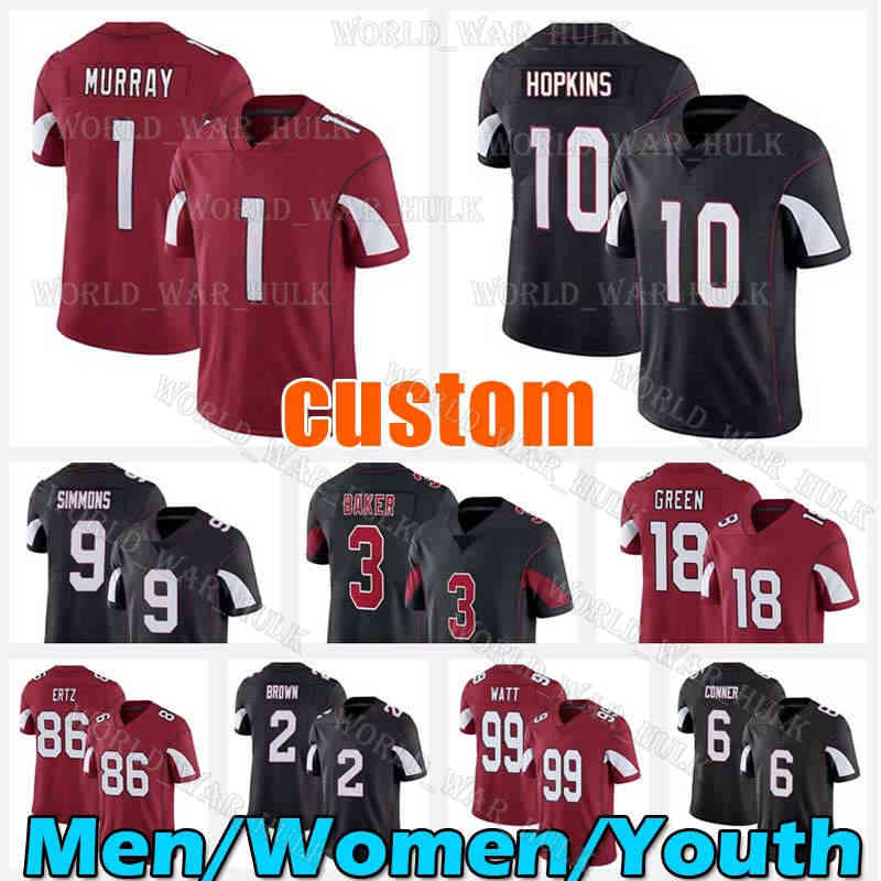

Kyler Murray Jersey Arizonas JJ Watt Football Marquise Brown DeAndre Hopkins Cardinal Pat Tillman Larry Fitzgerald Budda Baker James Conner AJ Green Isaiah Simmons, Youth custom jersey(h q)