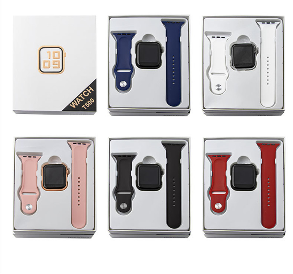 T500 Smart Watch 44mm SmartWatch Message Message Rappel + PRO Max Pro T 500 Bracelet VS X6 X7 T55 T500 + M16 Plus HW12 HW16 HW22 FK88 SERIES 5/6/7
