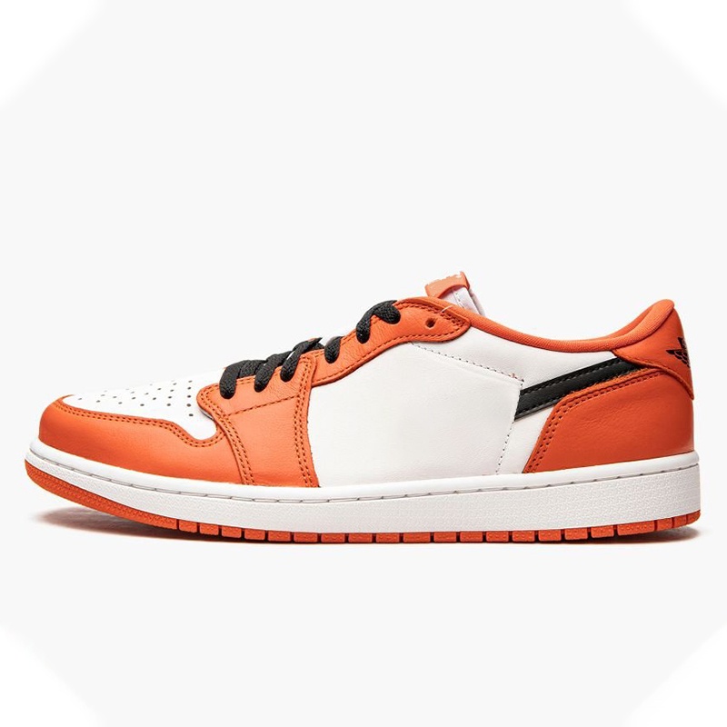 

Shoes Mens Jumpman 1 Low OG GS Starfish Basketball High Quality Sports Sneakers Real Leather Color STARFISH/WHITE-BLACK 36-47 Available, Box