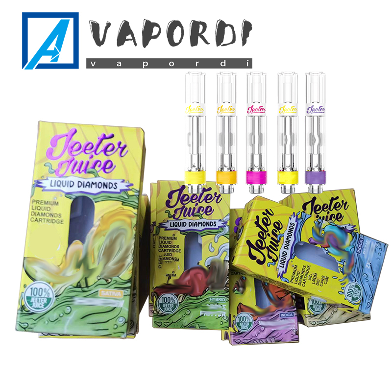 

Jeeter Juice Ceramic Coil Cartridge Glass Atomizer Black White Vape Carts 0.8ml /1ml Empty 510 Thread Thick Oil with Packaging Vaporizer 10 Colors Packing