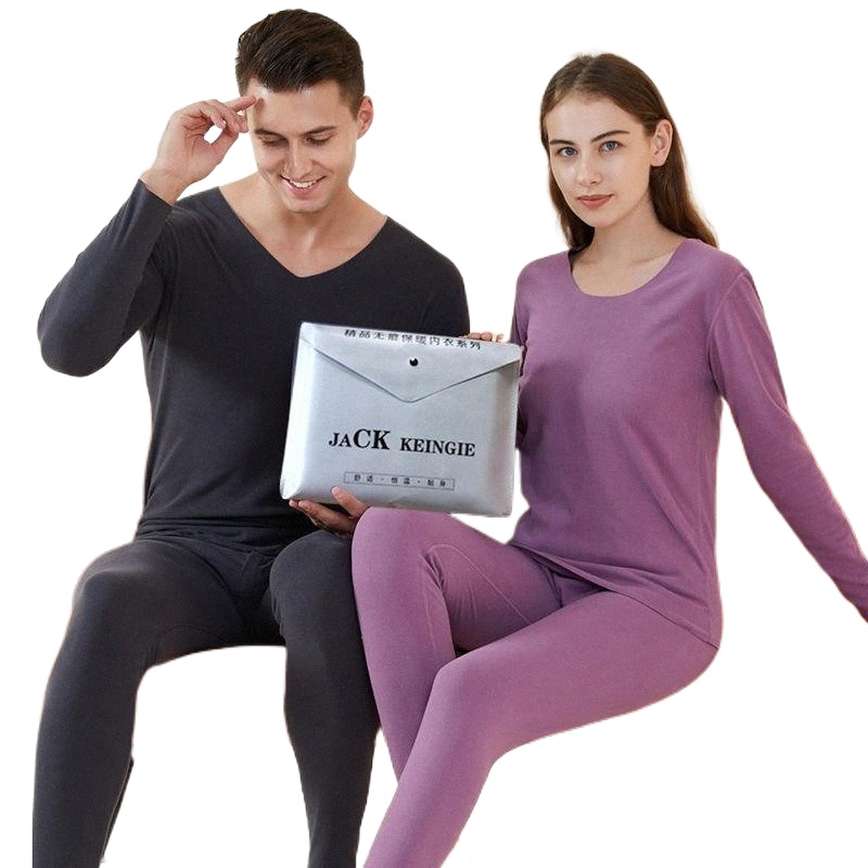 men's Thermal Underwear Seamless Second Male Skin Velvet Thermo Female Winter Clothing Women Warm Suit Plus Size Long Johns r0ir#