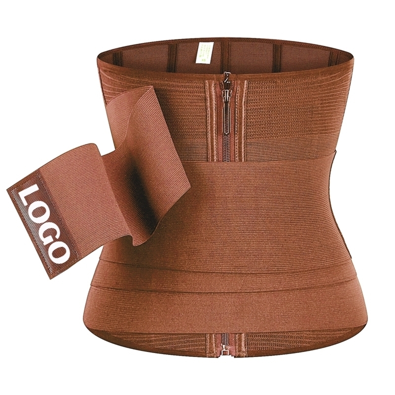 

Women Waist Trainer Trimmer Belt Adjustable Belly Tummy Control Snatch Me Up Buckle Wrap Slimming Body Shaper Stretch Bands 220812, Wine red