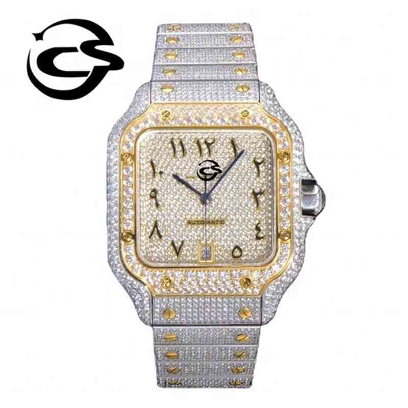 

watches for men luxury carter wathes Diver Arabian 39.8mm 2824 Movement Quickswitch W2sa0009 Two-color Vvs Icy Gypsophila Diamond
