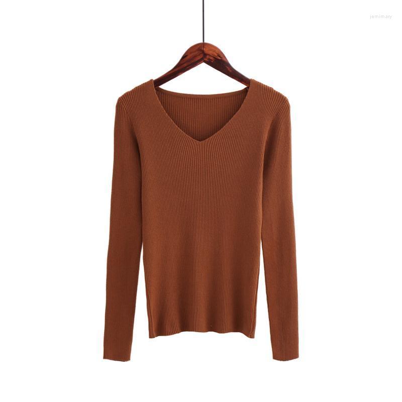 

Women's Sweaters Autumn V Neck Sweater Knitted Fashion Womens Winter Tops For Women Pullover Jumper Pull Femme Hiver Truien Dames Jemi22, Black