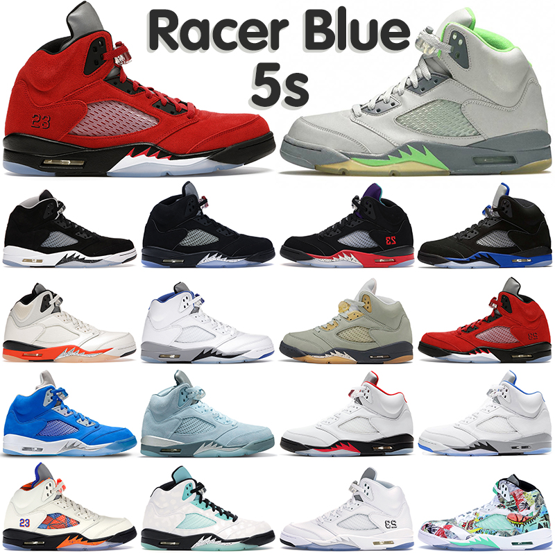 

cheaper 5s Basketball Shoes 5 Racer Blue Bluebird Oreo Raging Bull What The Fire Red Concord Green Bean Jade Horizon Mens Womens Sports Trainers Sneakers, 5s stealth 2.0