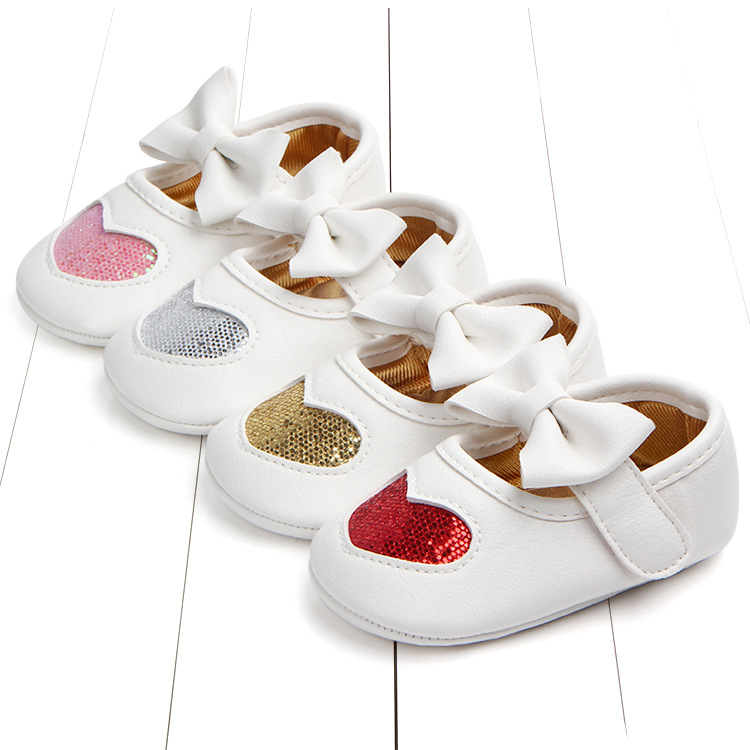

Walkers new one heart four color baby princess shoes love, Gold