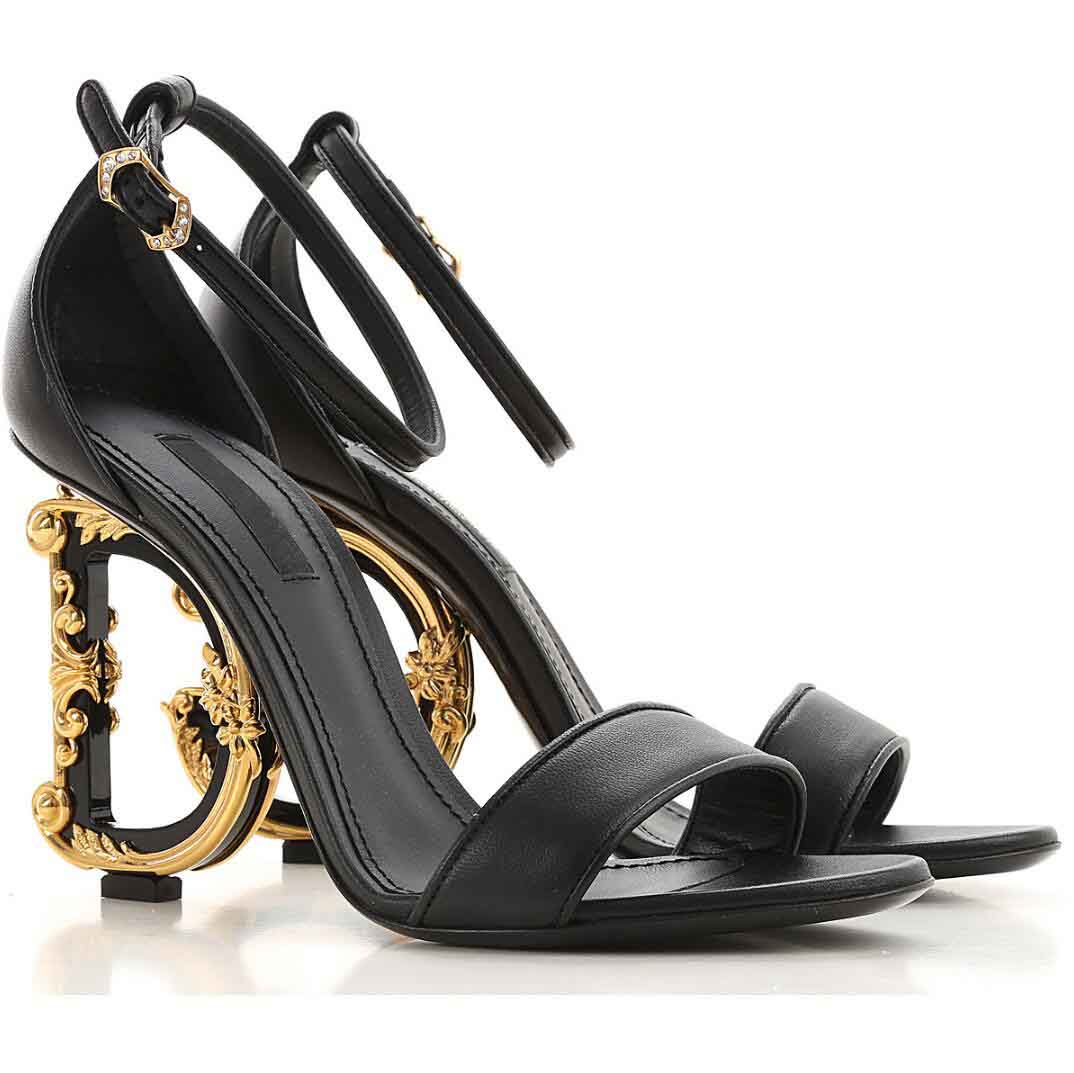 

Elegant Summer Brands Keira Women Sandals Shoes Polished Calfskin Baroquel Heels Lady Pop Heel Gold-plated Carbon Lady Dress Party Gladiator Sandalias, 19