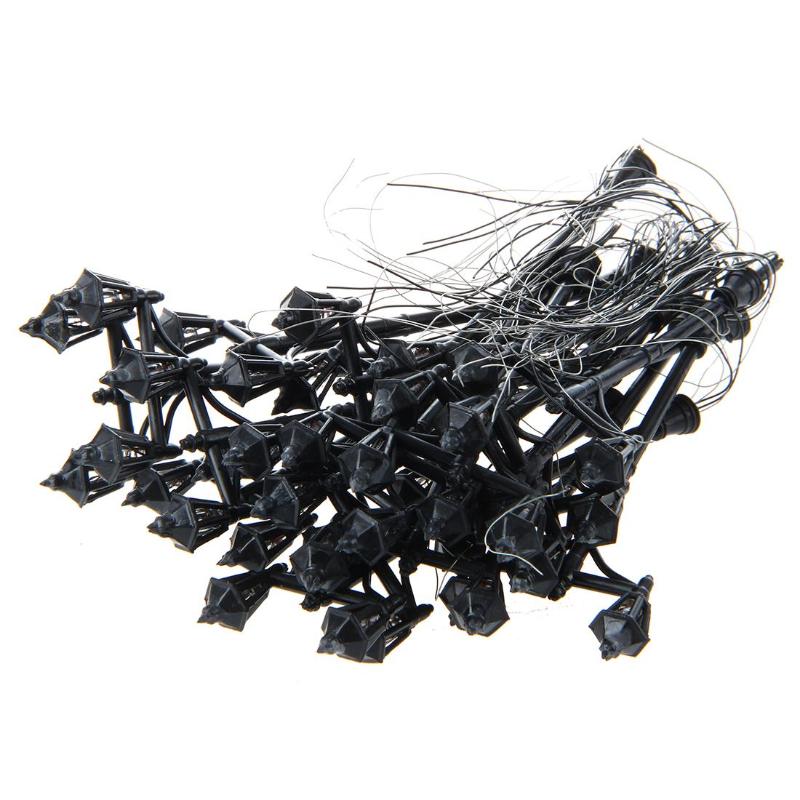 

Night Lights 20pcs Model Garden Light Double Heads Lamppost Scale 1:100