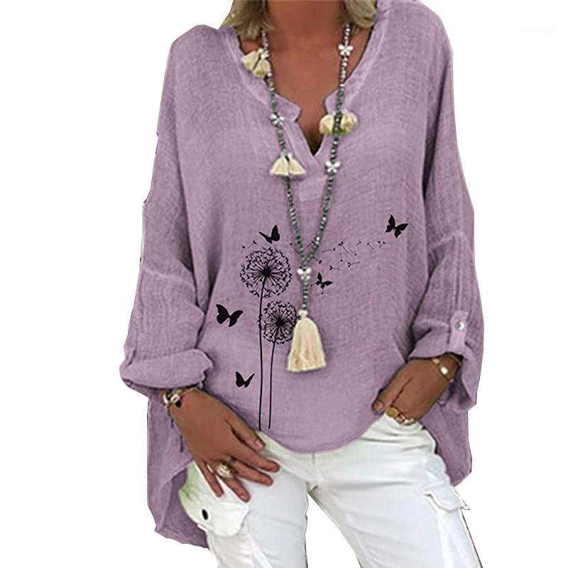 

Plus Size S-5XL Women Printed Sexy V Neck Casual Loose Long Sleeve Blouse Shirt Ladies Harajuku Korean Blusa Tops SJ7106E Women's Blouses &, White