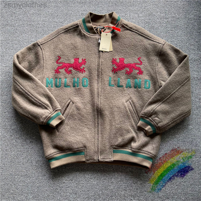 

Calabasas Season 6 Fleece Varsity Jacket Men Women High Quality Heavy Fabric Leopard Embroidered Wool Puffer Coats Jackets