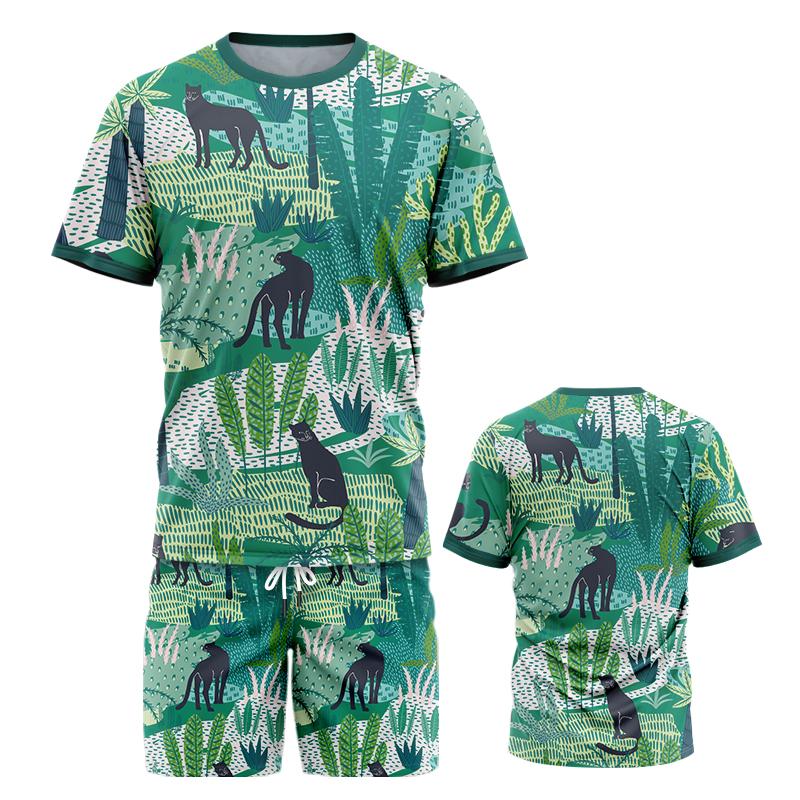 

Men's Tracksuits Beach Coconut 3D Printing Men's Suit Summer Casual Floral Shirt Fashion Short Sleeve Shorts Large Size Top Two Piece Se, Tz2852