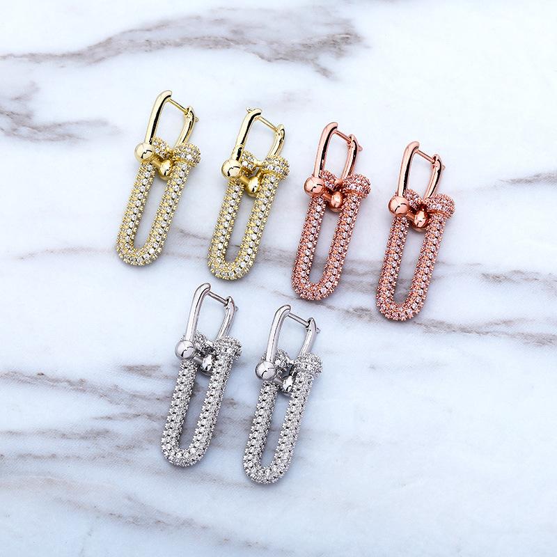

Dangle & Chandelier Pair Hip Hop Full CZ Stone Paved Bling Out Drop Earrings For Men Women Unisex Fashion Jewelry ChandelierDangle