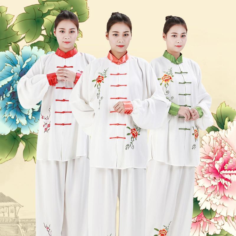 

Ethnic Clothing Hongji Exquisite Embroidery Martial Arts Taiji Suit Female Taijiquan Morning Exercise Performance