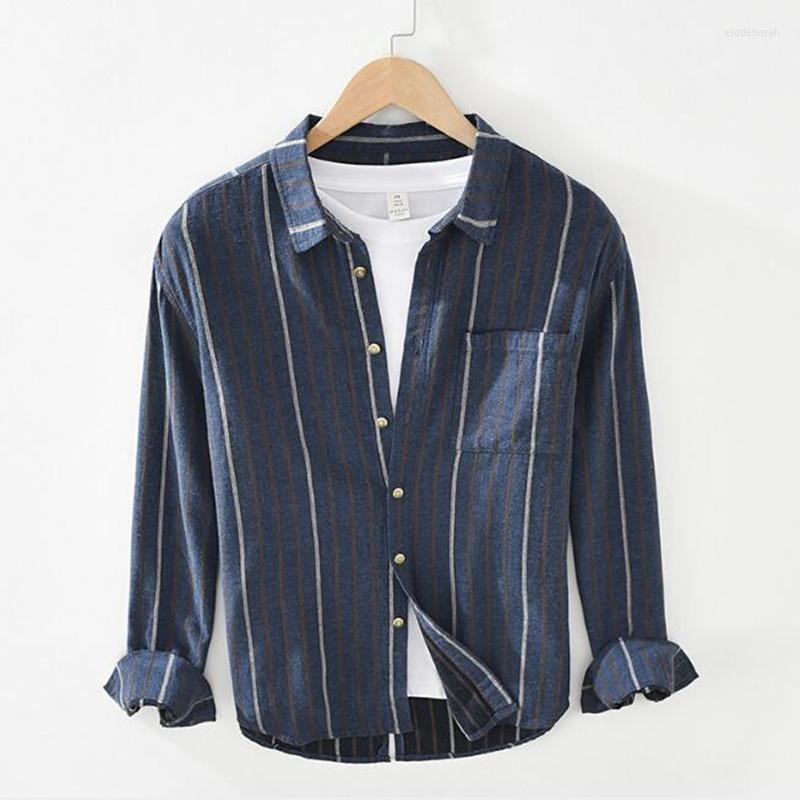 

Men's Casual Shirts Men Shirt Long Sleeve Spring Autumn Linen Causual Slim Fit Business Camicie UomoMen's Eldd22, Black