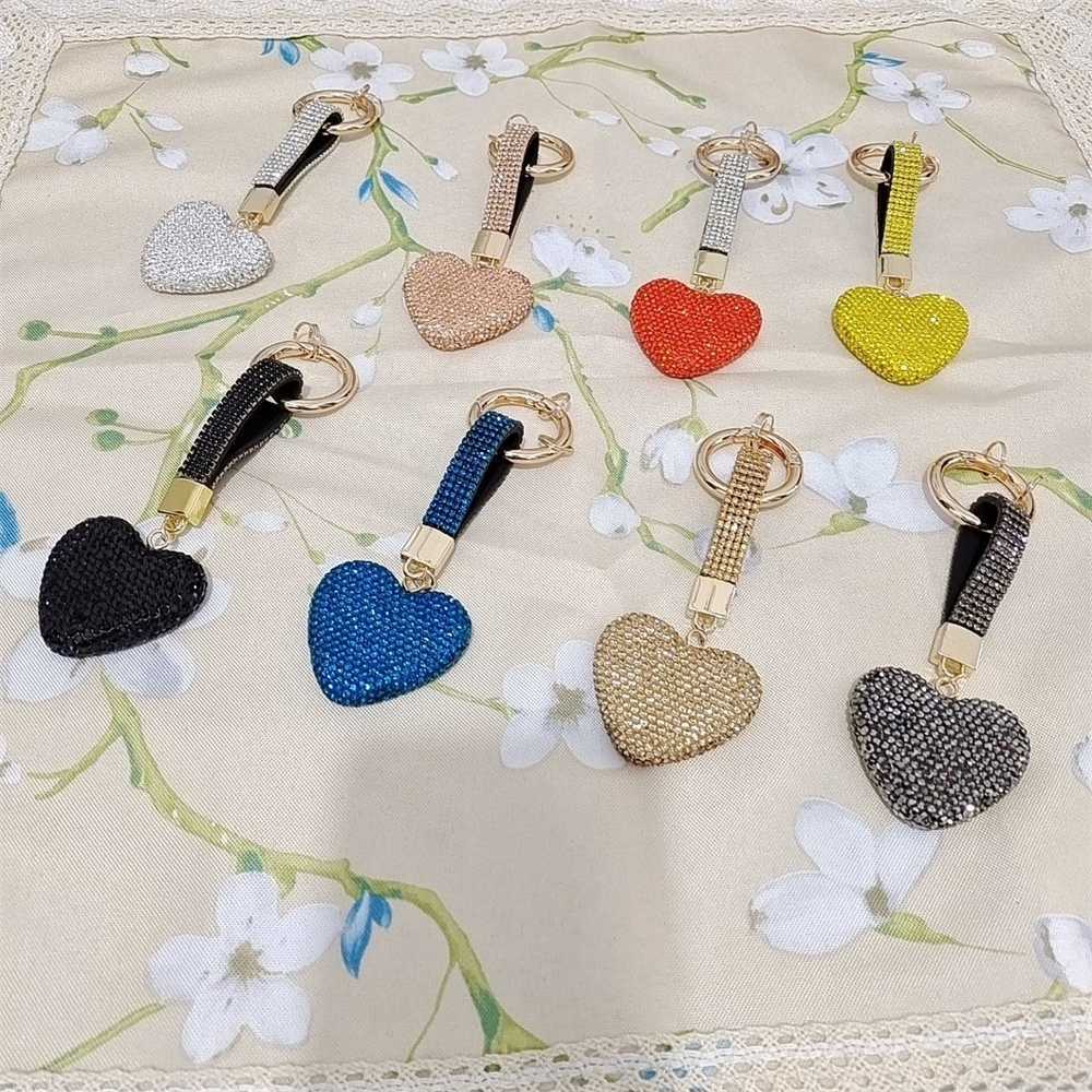 

Mother's day Creative Diamond Love-Heart Shape Colorful Key Chain Fashion Kids Female Mini Lovely Pendant festival Party Birthday Gifts Accessories Key Ring T47A3B9