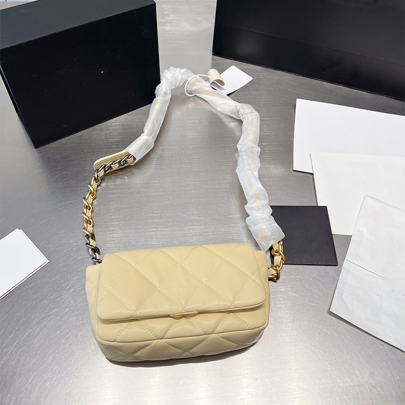 

Fashion Quilted Luxury Bag 19 flap Crossbody Designer Bags Luxurious Designers Women Handbag Golden Chain Shoulder Purse Classic Leather Vin, Box