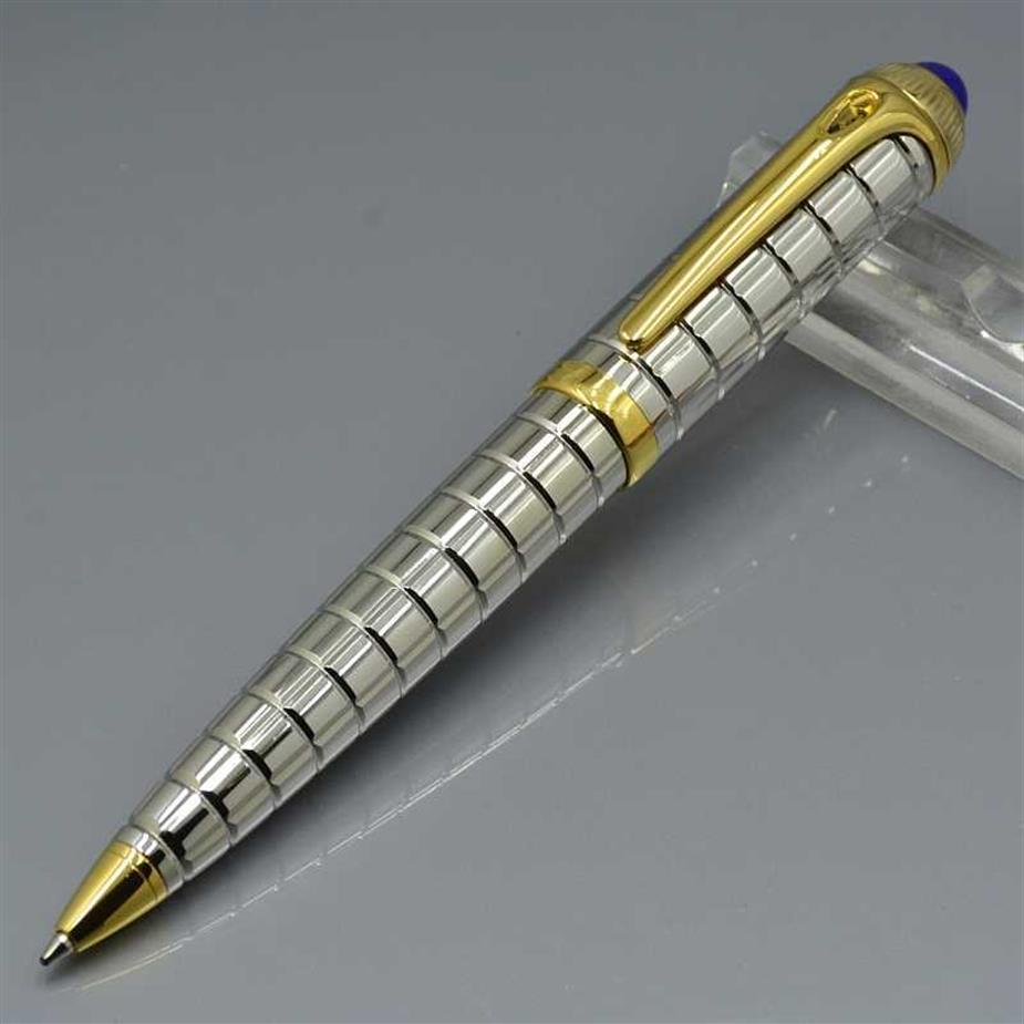 

6 Clors High Quality Silver / Black Ballpoint Pen Administrative Office Stationery Supplies Luxurs Write Refill Pens With Box249Z, Please choose