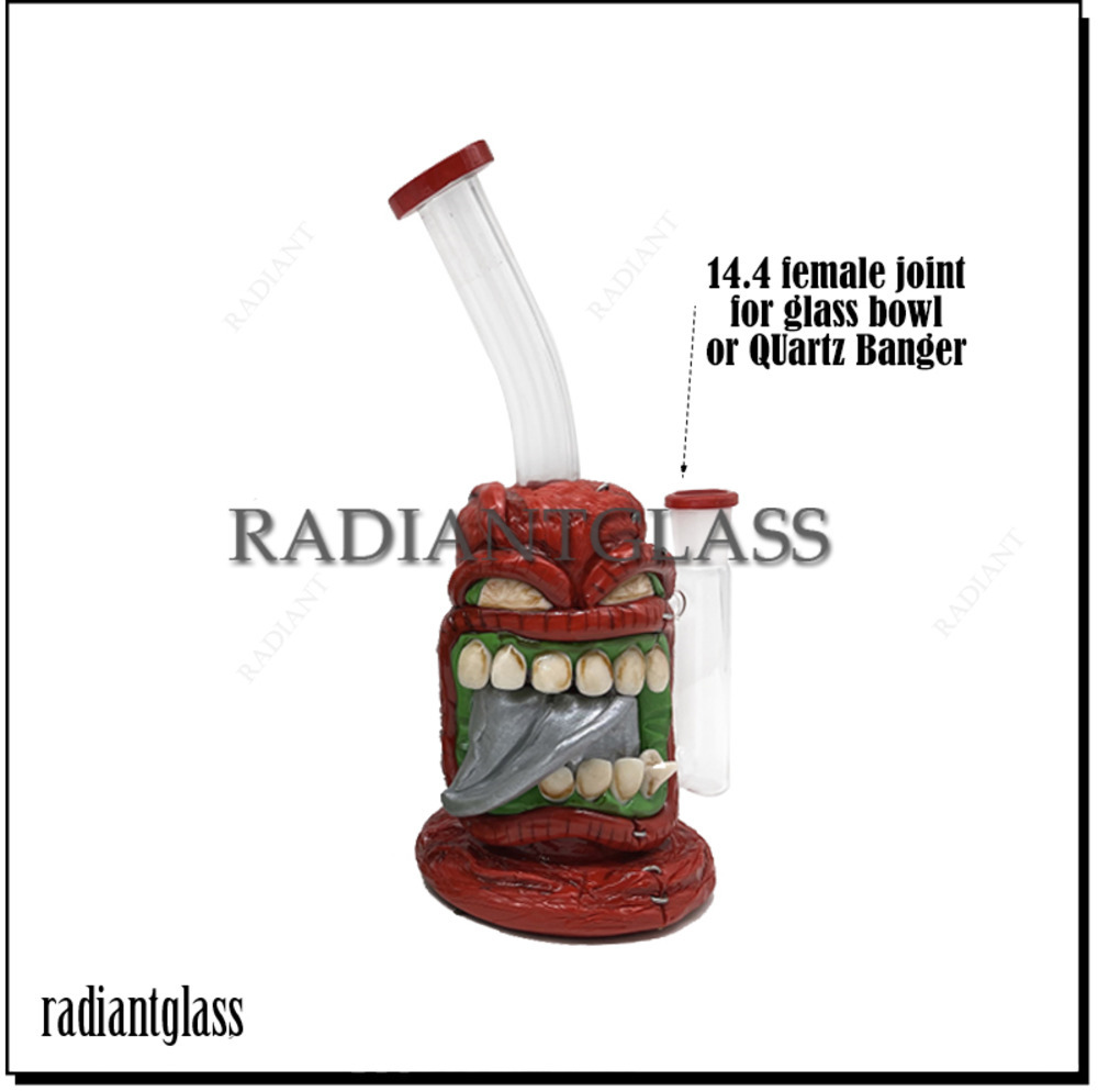 

Hookah 7" Vintage 3D Glass Bong American Cartoon Monster Bongs Honeycomb Perc Oil Rigs for Wholesale Water Pipes