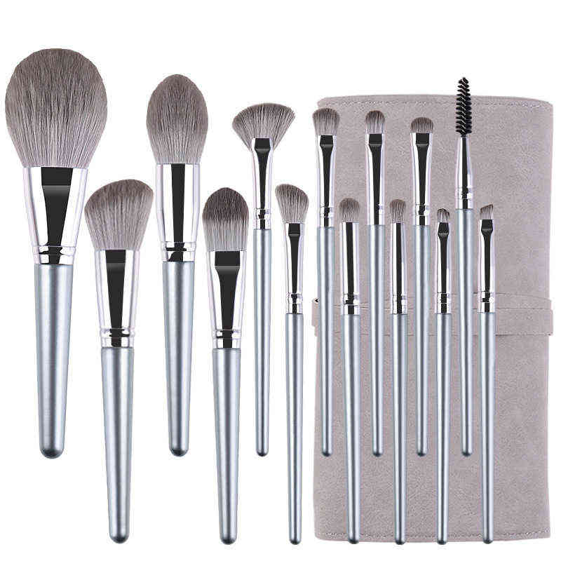 

NXY Makeup Brushes Wooden Handle Sets 14pcs Women Beauty Tools Eye Shadow Blusher Concealer Girls Brush Brocha De Maquillaje 0406