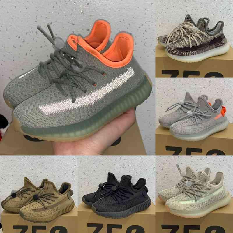 

Kids West V2 High Quality Baby Girl Boy Trainer Sneakers Children Athletic Shoes Grey Orange Black Yeesy Yeezie Yezzies''Kanye''350 35 QNS, Clay