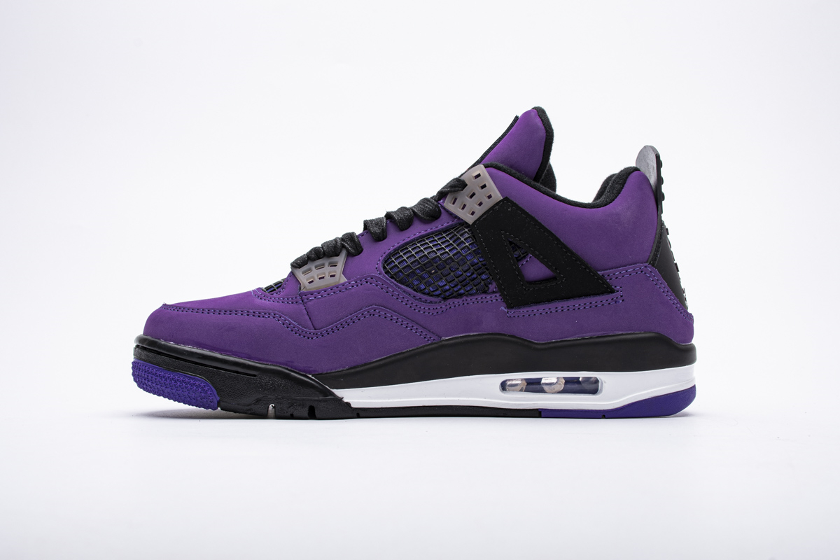 

Mens Shoes Jumpman 4 IV 4S Purple Retro Basketball Shoe Top Quality Sports Sneakers Color Purple/Black colorway Size 36-47.5, Box
