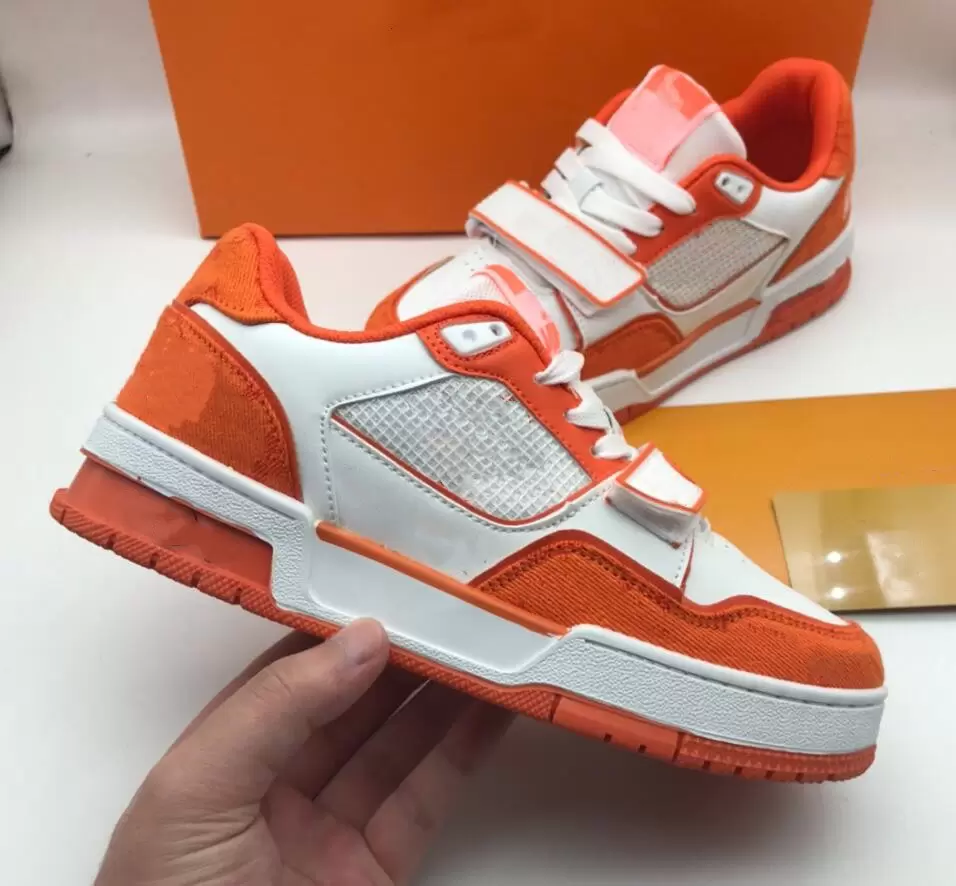 

2022 Luxury Men Women Dress Sneaker Shoes Fashion Designer Low Cut Lace-Up Leather Trainers Loafers Outdoor Unisex Zapatos Flats 36-44, #1