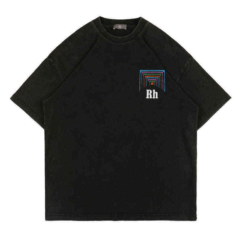 

Brand Designer t Shirt Hardcore Happiness Rhude Oversized Loose s Men Tees Cotton Somethig More Short Sleeve