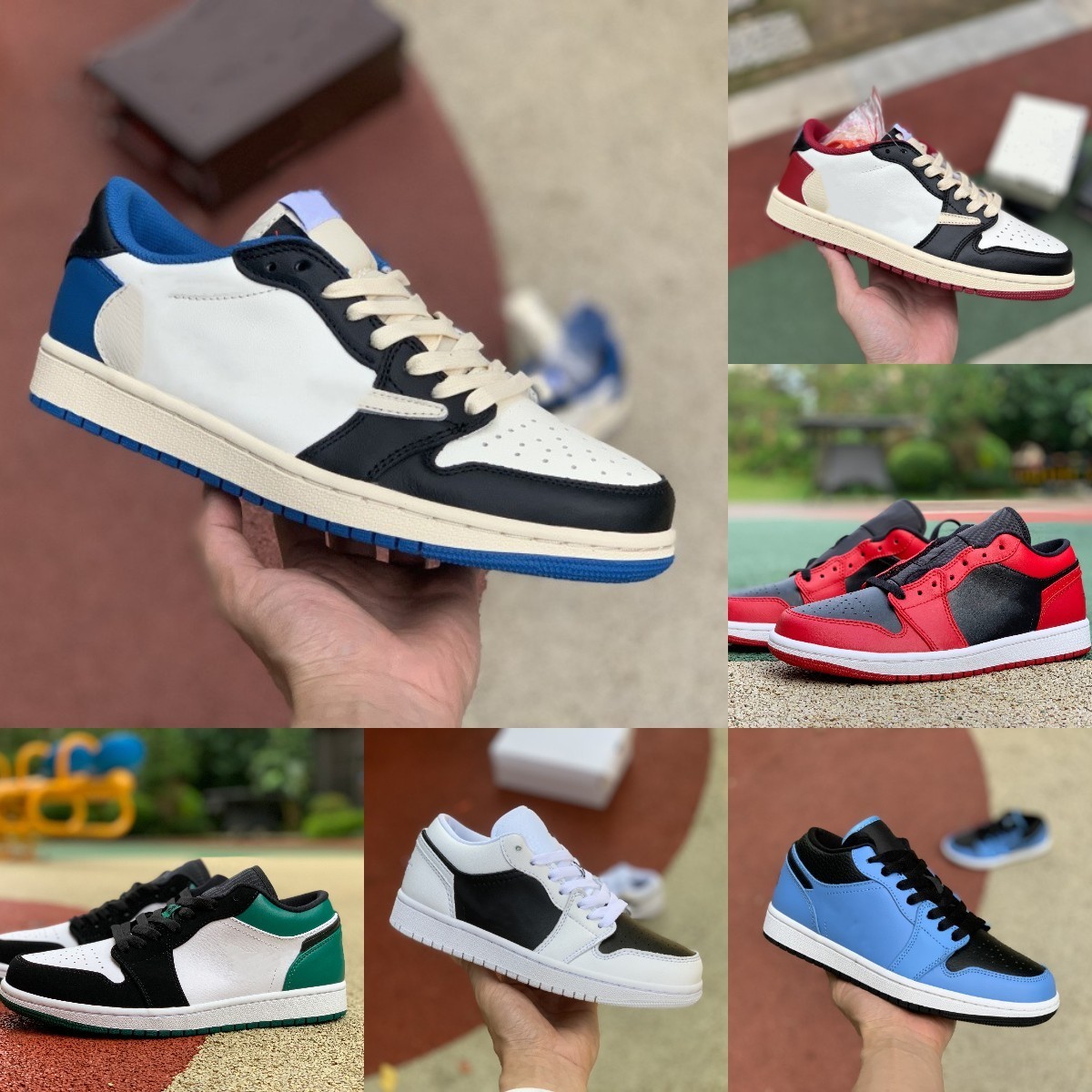 

2022 Fragment Jumpman X 1 1S Low Basketball Shoes Starfish White Brown Red Gold Banned UNC Court Purple Black Toe Shadow Panda Emerald Designer Sports Sneakers, Please contact us