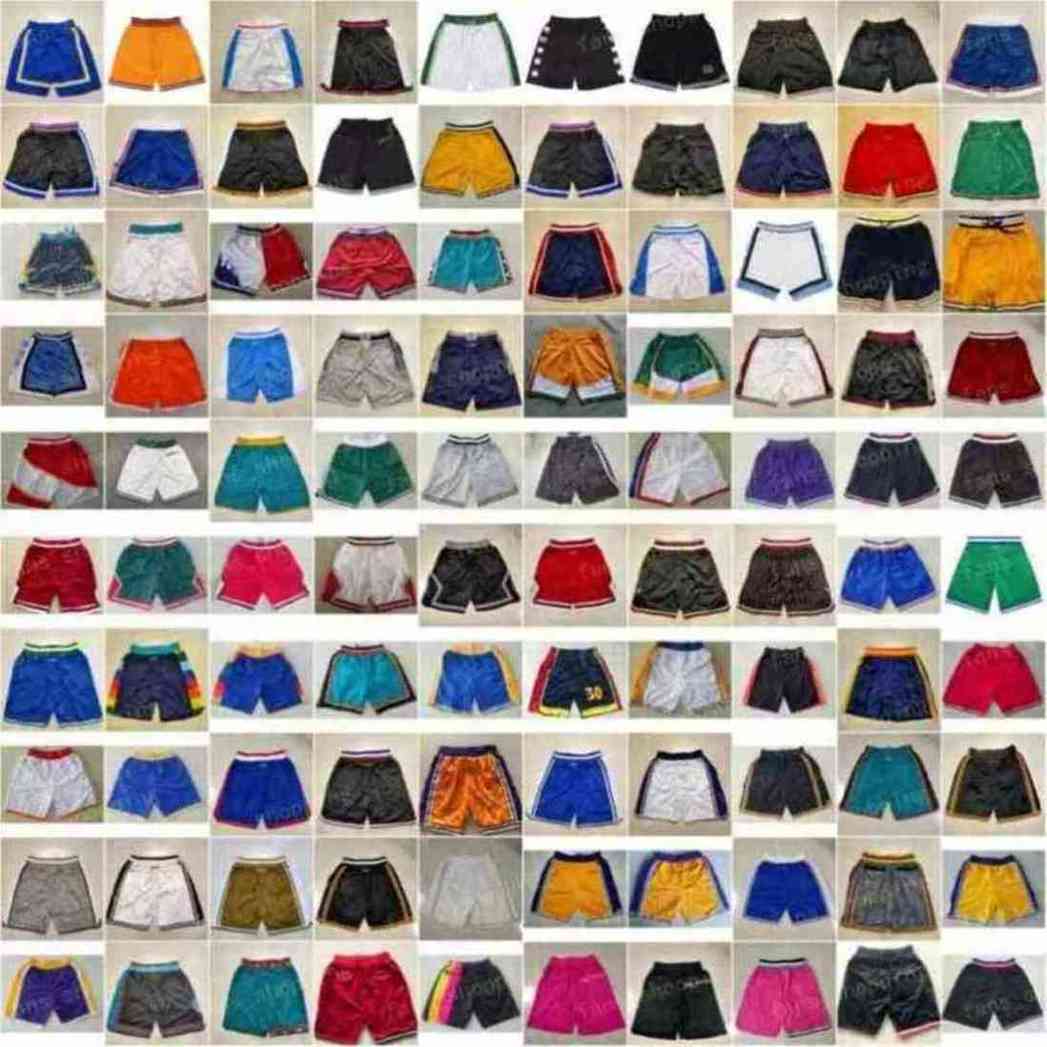 

all Team Retro Stitched JustDon Pocket Basketball Shorts Top Quality Hip Pop Pant With Pockets Zipper Sweatpants Baseball Short Man S-XXLM47, Choose the number you want