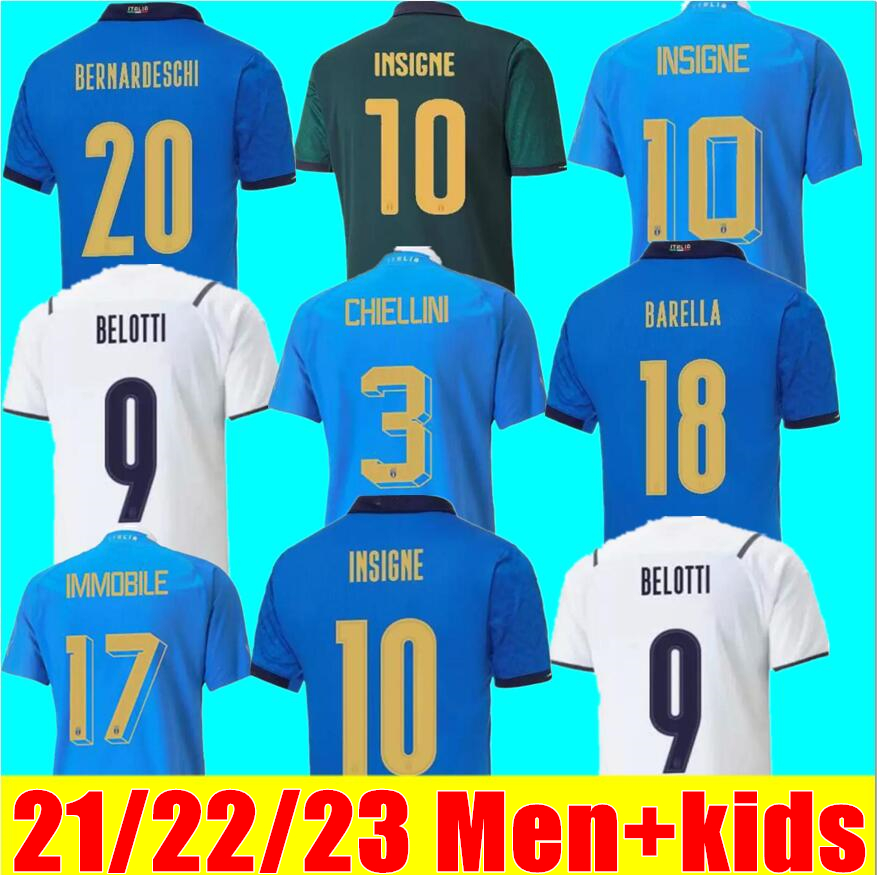 

top 2021 soccer Jersey home away 21 22 23 JORGINHO ITALYS SHAARAWY BONUCCI INSIGNE BERNARDESCHI Italia Adult men kids kit youth boys FOOTBALL SHIRTS, Kids away+euro cup patch