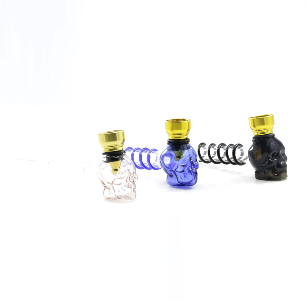 

New glass skull thread pipe smoking pipes 773028