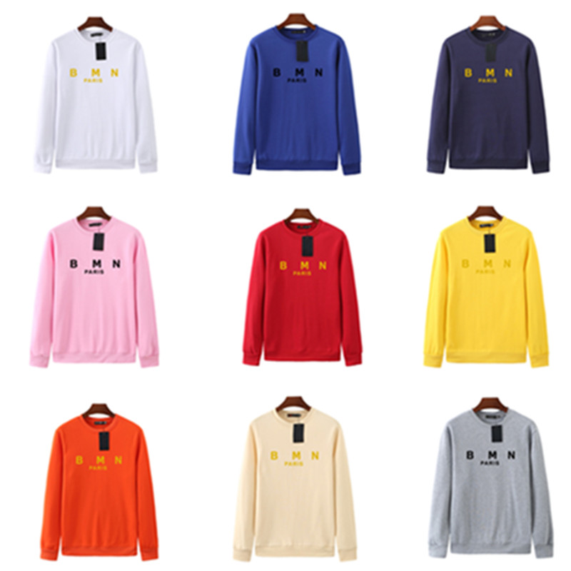 

22SS NEW BALMA Newest Hoodie Designer Hoodies Men Women Pullover Loose Fit Long Sleeve Mens Round Neck Sweaters, V010
