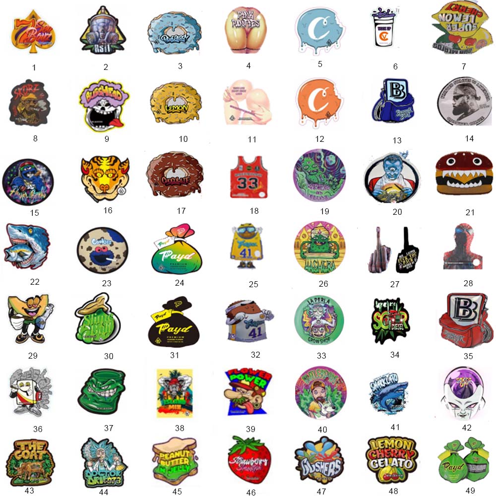 

Unique Shape 3.5g Package Packaging Bag Mylar Bags EIGHTH YUNGLB RUNTZ MCRU NTZ Backpack Boyz Sharklato Jokes up