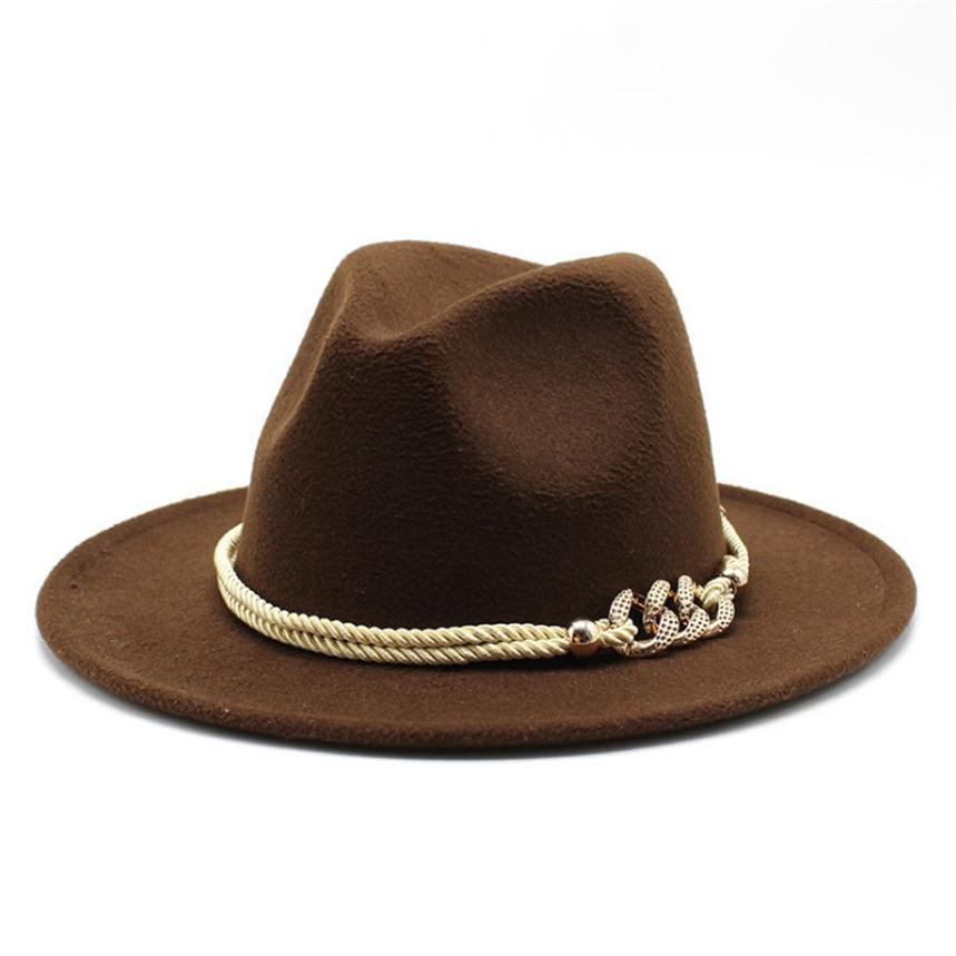 

Wide Brim Hats Women Men Wool Felt Jazz Fedora Panama Style Cowboy Trilby Party Formal Dress Hat Large Size Yellow White 58-60CM a250V
