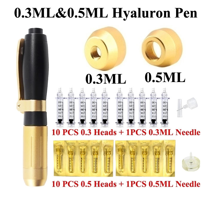 

Hyaluronic Injection 1ml Hyaluron Dermal Filler Mesotherapy Gun Adjustable Pen None-invasive Needle For Removal Smil-lines And Lips Augmentation For Sale