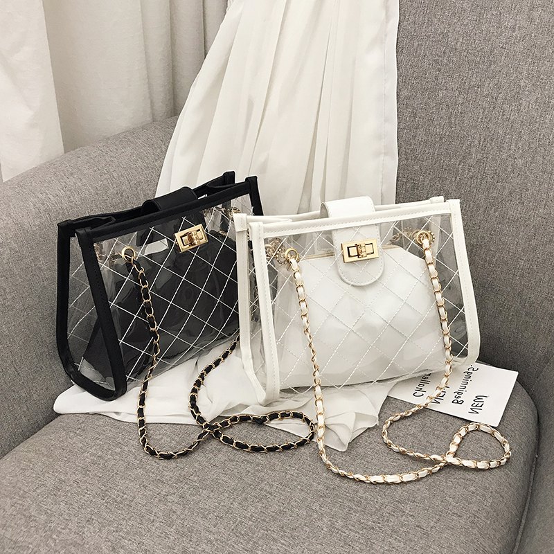 

HBP Shoulder bags designer women cosmetic bag Transparent Composite messenger bag Fashion luxury crossbody handbag, White