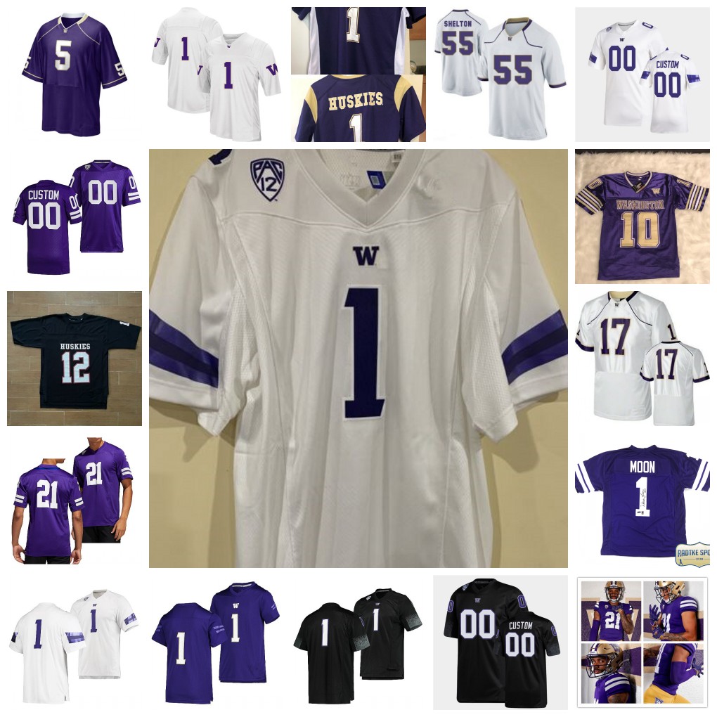 

Cameron Williams Jersey 7 Sam Huard 17 Sav'ell Smalls 44 Brendan Radley-Hiles 11 Jalen McMillan Faatui Tuitele 96 Jacob Bandes Custom NCAA Washington Huskies Football, Black retro