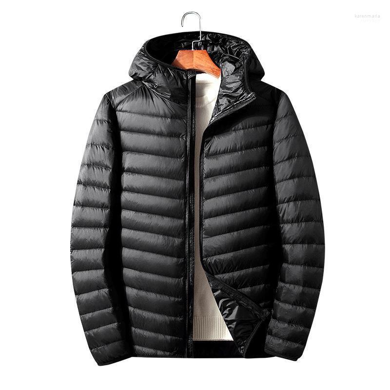 

Men's Down & Parkas Autumn Winter 2022 Short Hooded Lightweight Jacket For Men Trendy White Duck Clothing Fashion Stand Collar Coat Kare22, 183 black