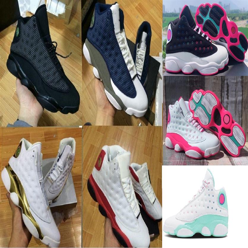 

2021 13s OG Black Cat Basketball Shoes 3M Reflect For Men Sports Training Sneakers High Quality Blackcat Big kids shoes315K