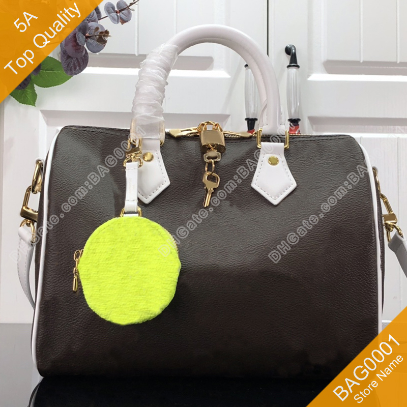 

Shoulder Bags Women Bags Trunk pillow Fashion Canvas Round Ellipse shape Round Zipper M20752 Wallet M20754 Papillon vintage handbags With bo, Brown