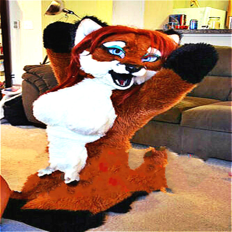 

Mascot doll costume Sexy Fox Mascot Costume Furry Suits Party Game Fursuit Cartoon Dress Outfits Carnival Halloween Xmas Easter Ad Clothes, Default color