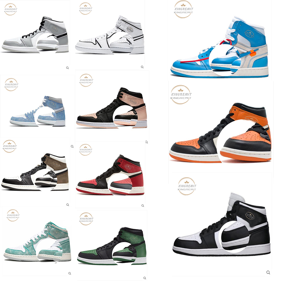 

Jumpman 1 1s Basketball Shoes Men Women High Pine Green Black Court Purple Royal Bred Obsidian UNC Game Top Quality Running Sneakers Sports Shoes, Color32