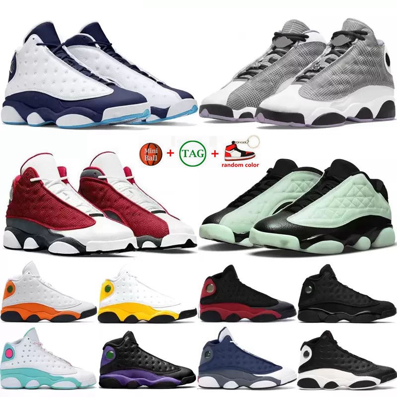 

men Jumpman 13 13S Basketball Shoes Mens High Flint Bred Island lucky Green Red Dirty Hyper Royal Starfish He Got Game OG Black Cat Court Purple Grey Toe Sneakers, 31