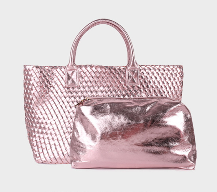 

Luxury New women's fashion electro optic color handmade shopping bag large capacity handbag woven bag shoulder bag, Choose a picture color
