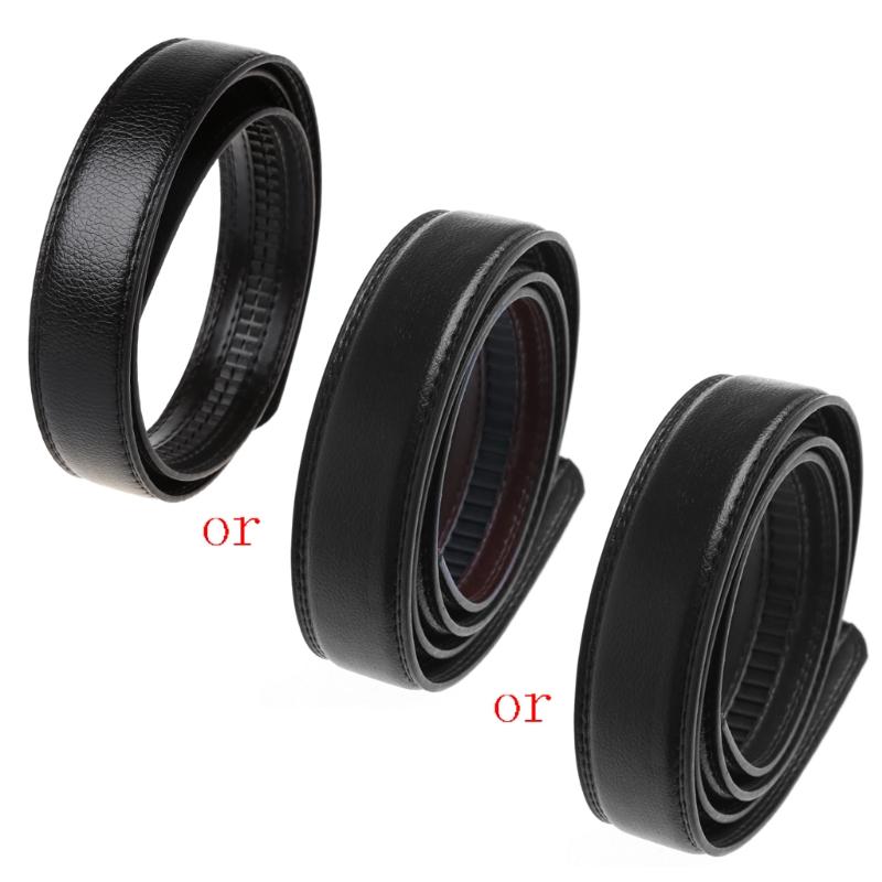 

Belts 120cm High Quality Men's Leather Automatic Business Belt Replacing Waistband Without Buckle Drop Ship #Belts, Black
