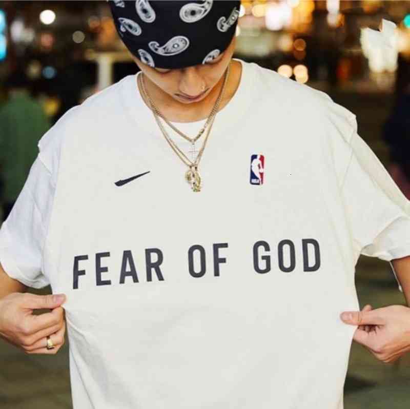 

Men' T-Shirts Fashion brand feel of God fog co branded NK casual large short sleeve ins men' and women' sports T-shirt CVAV, Extra not product