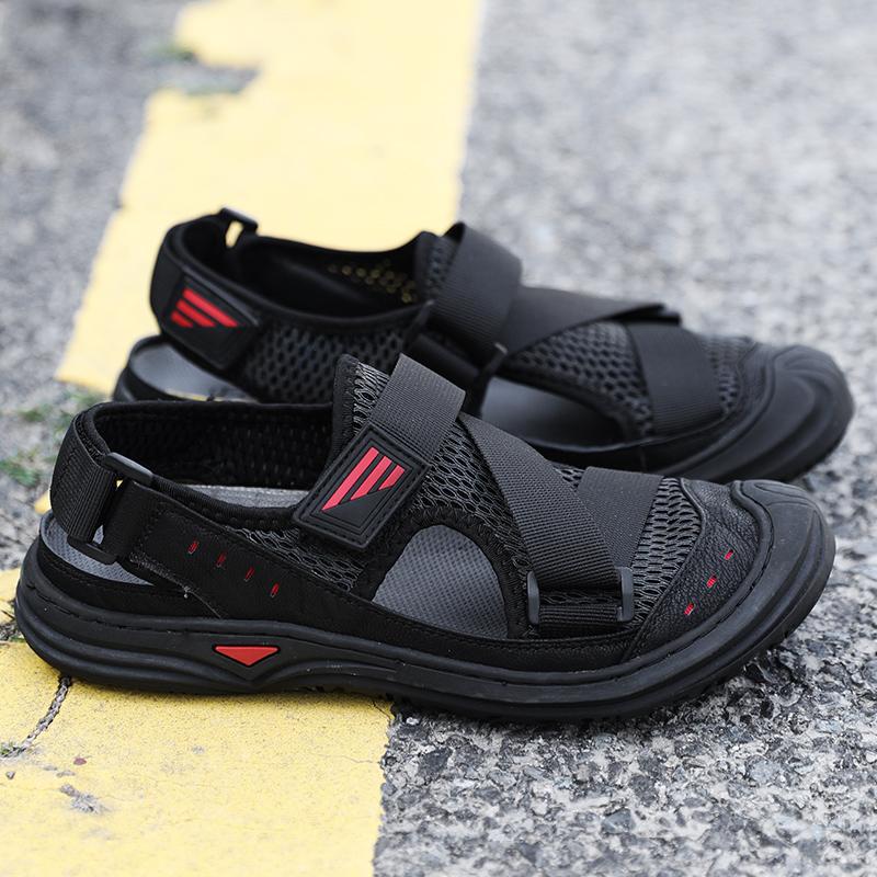 

Sandals Fashion Casual Men Summer Beach Shoes Sandles Male Sandalias Hombre Plus Size 43 Outdoor Footwear Zapatos De, Black