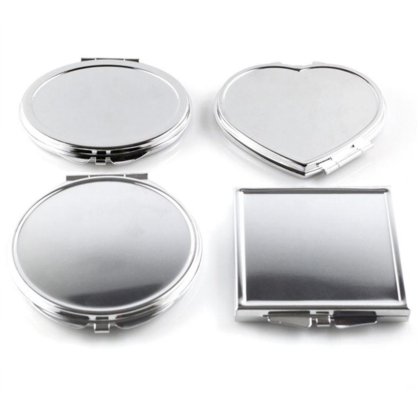 

Whole- CN-RUBR Various Shapes Portable Folding Mirror Mini Compact Stainless Steel Metal Makeup Cosmetic Pocket Mirror For Mak259z