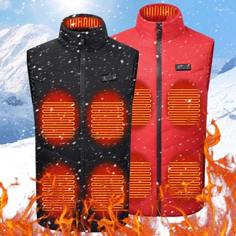

Men's Vests Electric Heated Vest Jackets Usb Heating Hooded Cotton Coat Camping Hiking Hunting Thermal Warmer Jacket Winter Outdoor Kare22, Bk